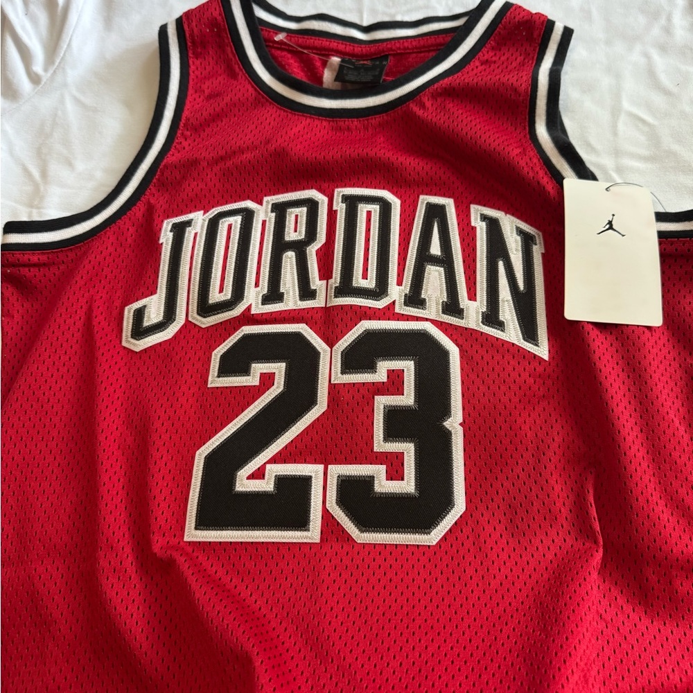 Jordan Red and Black Mesh Jersey